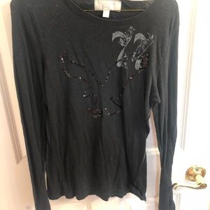 American Eagle long sleeve black tshirt size large